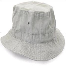 Chino Twill Fisherman's Bucket Hat w/ Textured Brim