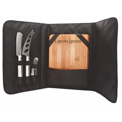 Picnic Cheese Set w/Bamboo Board (5 Piece)