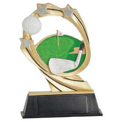 7" Golf Cosmic Resin Figure Trophy