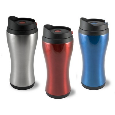 14 Oz. Urbana Stainless Steel Travel Tumbler w/ Contour Body