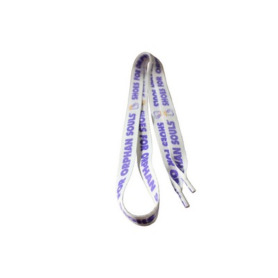 Recycled Polyester Dye Sublimated ¾"x45" Shoelaces Pair (Domestically Produced)