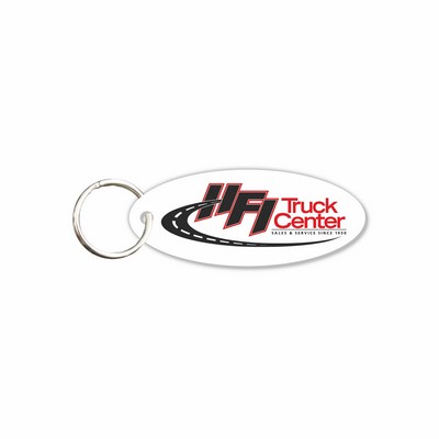 Plastic Key Tag w/Key Ring- 55 Mil (1 1/8"x2¾")