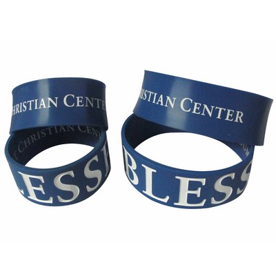 Silicone Debossed Wristband (wide 1inch)