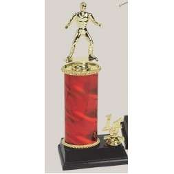 12" Oval or Rectangle Column Trophy w/Trim Figure