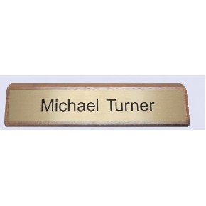 Engraved #20 Free Standing Wall or Desk Sign (2 Lines / 2"x10")