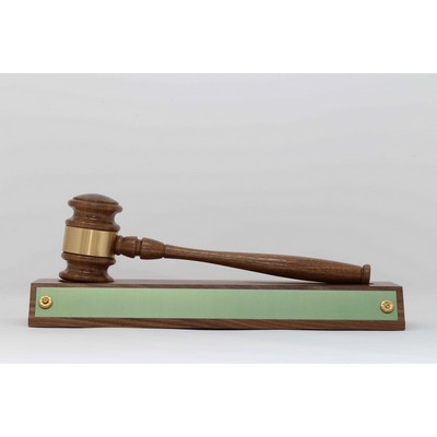 Parliament Series Walnut Base w/ Removable Gavel (3"x11 1/2"x3 3/4")