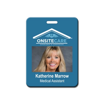 Vertical Parthenon Plastic Photo ID Badge (3"x4")