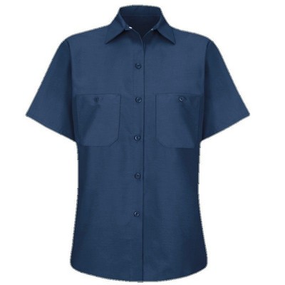 Red Kap™ Women's Short Sleeve Industrial Work Shirt - Navy Blue