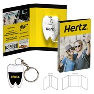 Tek Booklet with Tooth Shaped Dental Floss With Key Chain