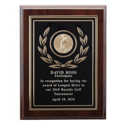 Walnut Finish Plaque w/2" Insert (6"x 8")