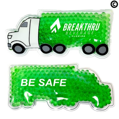 Green Semi Truck Hot/Cold Pack w/Gel Beads