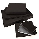 General Purpose Rigid 2 Piece Shallow Black Box (10 1/8"x8 1/8"x7/8")