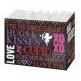 Small Hugs & Kisses Chalkboard Theme Gift Basket Box