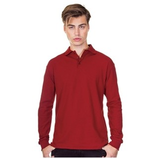 Classic Long Sleeve Cotton Pique Polo Shirt (Union Made)