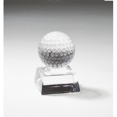 Optic Crystal Oval Golf Award - 3 1/2'' h