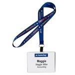 Big Show Badge Lanyard, Textured Poly, Key Ring, 5/8", 1-Color Imprint