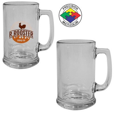 15 Oz. Classic Glass Tankard Mug - Dishwasher Resistant - Precision Spot Color