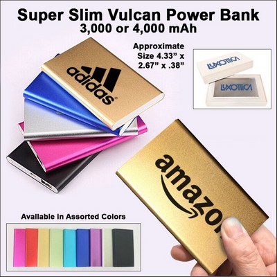 Super Slim Vulcan Power Bank 4000 mAh - Gold