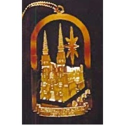 Gold Arch Top Church w/ North Star Ornament