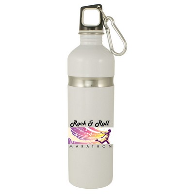 White Hydration Bottle w/Carabiner