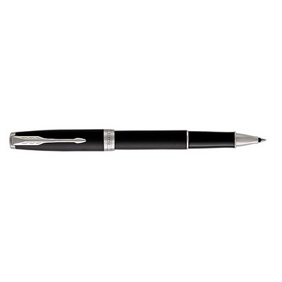 Luxury Line Parker Sonnet Matte Black Rollerball Pen With Chrome Trim