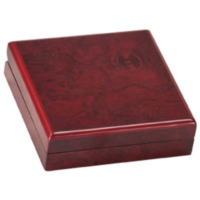 4.25" x 4.25" Rosewood Finish Medal Box