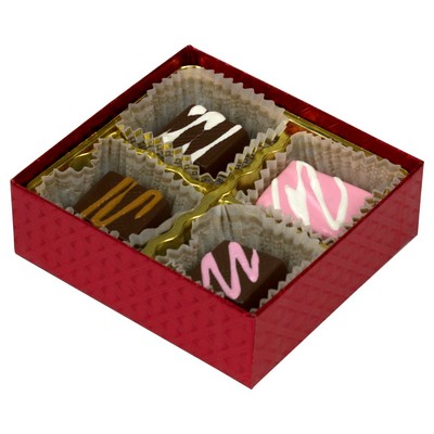 2 Piece Red Diamond Candy Box (3 1/2"x3 1/4"x1 1/8")