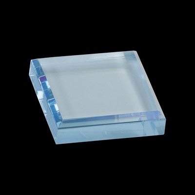 Blue Acrylic Paperweight 3" x 3"