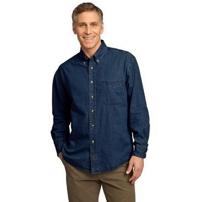 Port & Company® Long Sleeve Value Denim Shirt