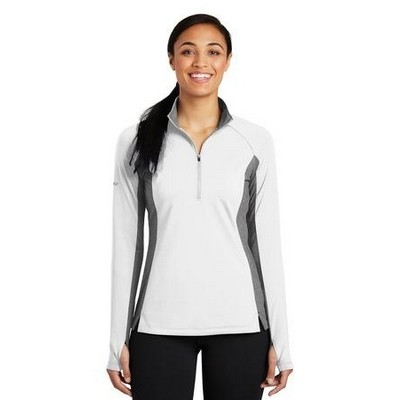 Ladies' Sport-Tek® Sport-Wick® Stretch Contrast 1/2 Zip Pullover Shirt