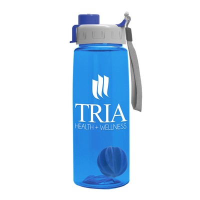 26 Oz. Transparent Flair Shaker Bottle w/Quick Snap Lid