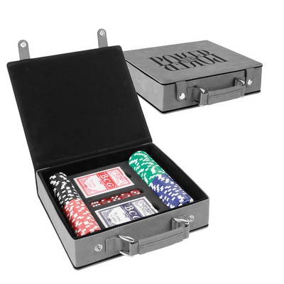 Leatherette Poker Set