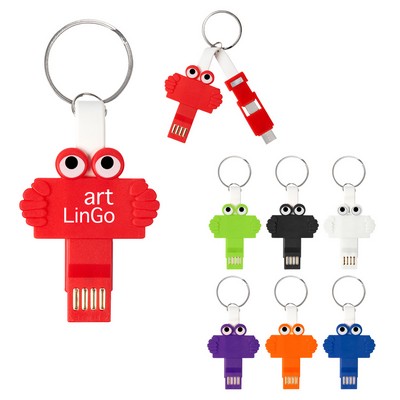 Clipster Buddy 3-in-1 Charging Cable Key Ring