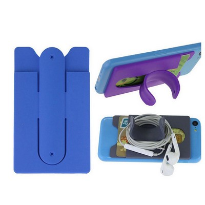 Silicone Phone Wallet w/Stand