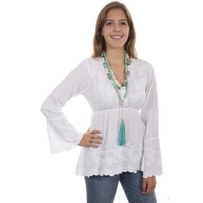 Cantina Collection Plunging Neckline Blouse