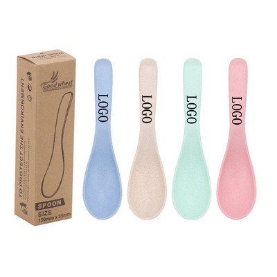 4-Pieces Reusable Wheat Straw Scoop