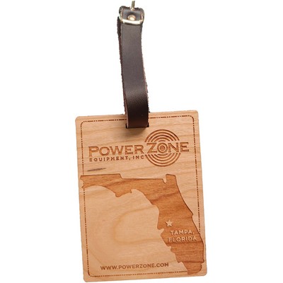 3" x 4" - Florida Hardwood Luggage Tags