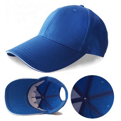 Cotton Sandwich 6 Panel Baseball Cap