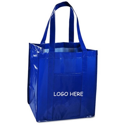 Shiny Laminated Non-Woven Shopping Tote Bag