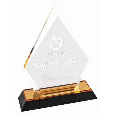 7" Gold Arrow Point Impress Acrylic Award