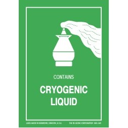 Cryogenic Liquid Special Handling Paper Labels - 3"x 4.25"