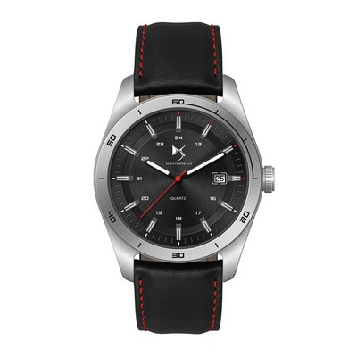 Wc6606 42mm Steel Matte Silver Case, 3 Hand Mvmt, Black Dial, Dte Display, Leather Strap, Flat Miner