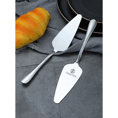 9.5 inch 304 Stainless Steel Silver Cake Spatula Baking Tools W/Teeth For Pie/Pizza/Cheese/Cake