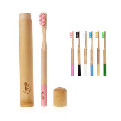 Travel Bamboo Toothbrush With Case