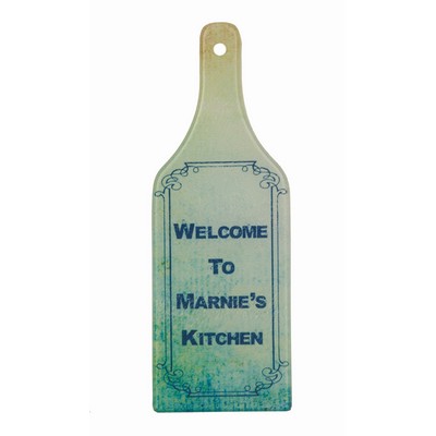 4 1/2" x 12 1/2" Wine Bottle Shaped Glass Sublimatable Cutting Board