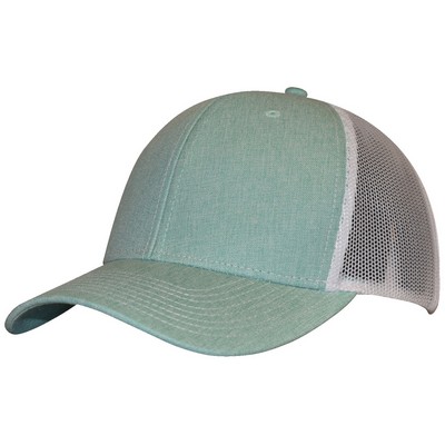 Fahrenheit Heathered Cotton Polyester Trucker Hat