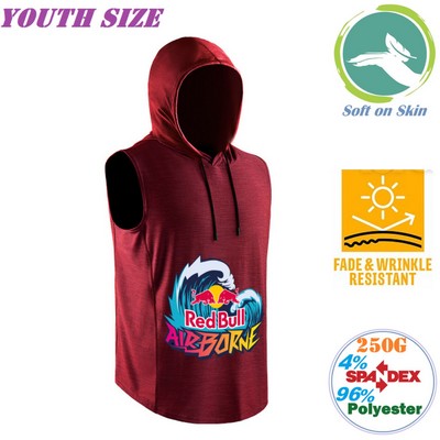 250G Fleece Casualwear Youth Sleeveless Pullover Hoodies