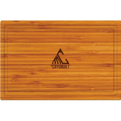 15" Rectangle Bamboo Cutting Board with Juice Groove