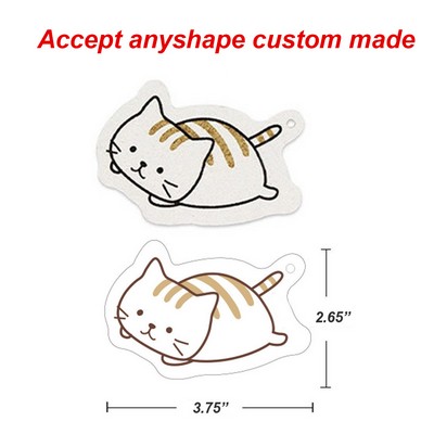 Cat Shaped Compressed Sponge w/String