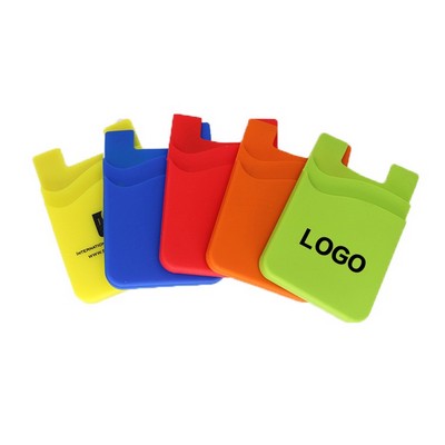 Dual Pocket Silicone Phone Wallet - Full Color